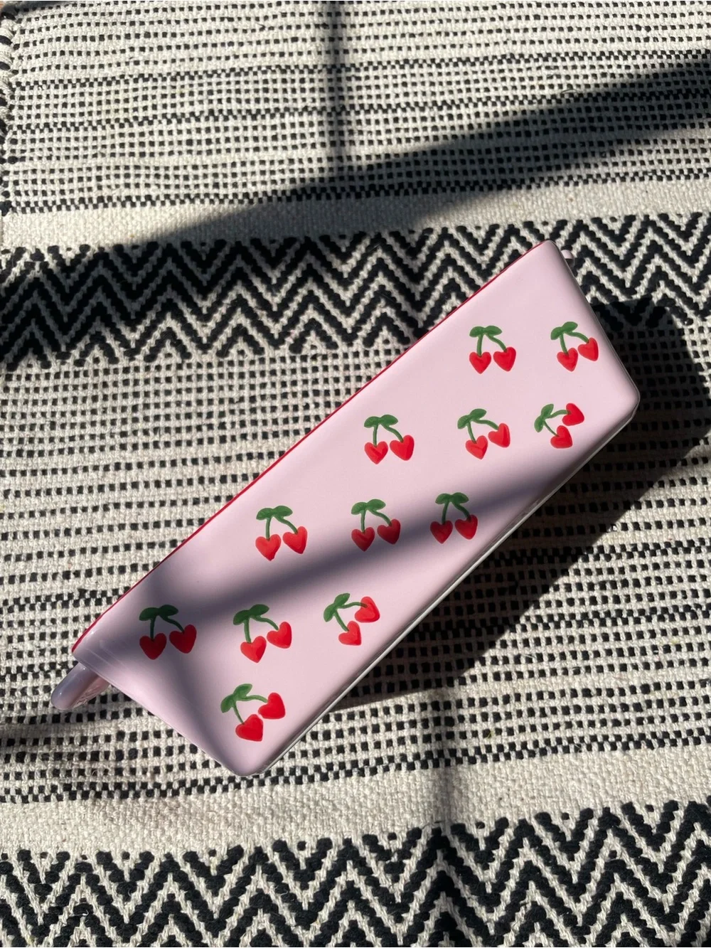 Cherry heart ceramic loaf pan